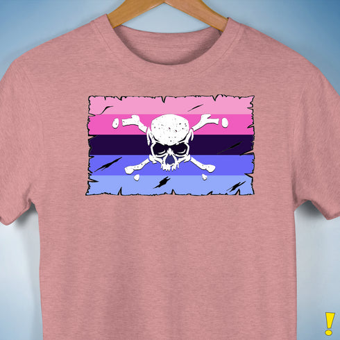 Omnisexual Pride Pirate Flag Premium Unisex T-Shirt - Mauve Heather